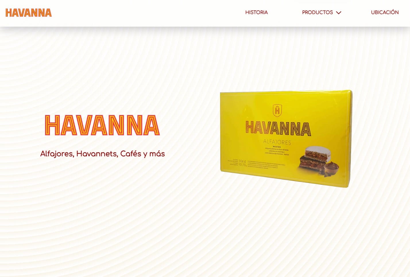 Havanna landing page